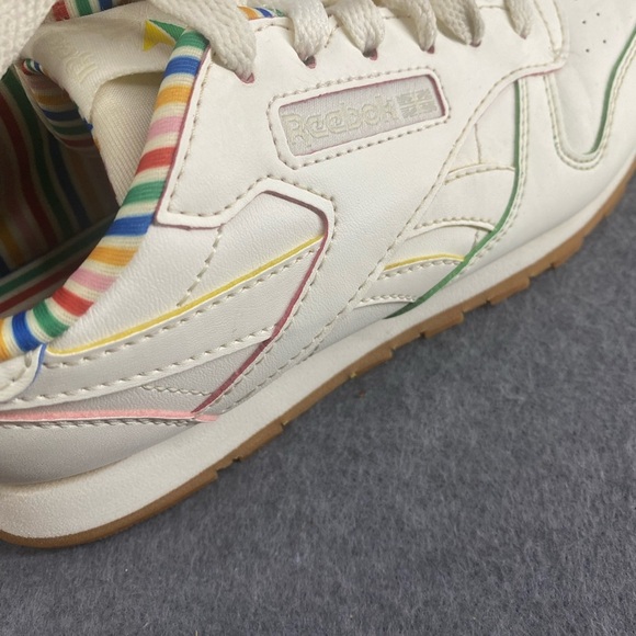 Reebok Classic Leather Chalk Sneakers Size 4 YOUTH - Picture 8 of 10